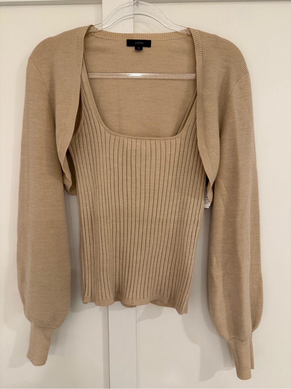 J. Crew | Merino Wool-Elastan Tank and Cardigan Set | M